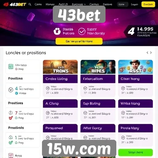 Avaliação das funcionalidades do site 43bet